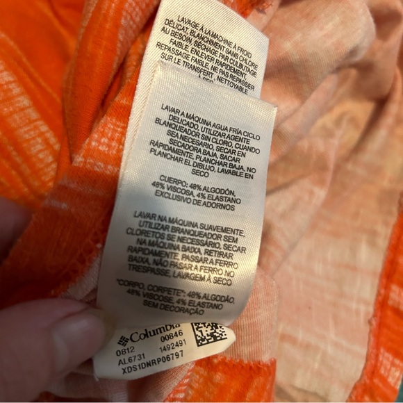 Columbia Shirt in the perfect summer colours or orange with white detailing - Picture 14 of 15